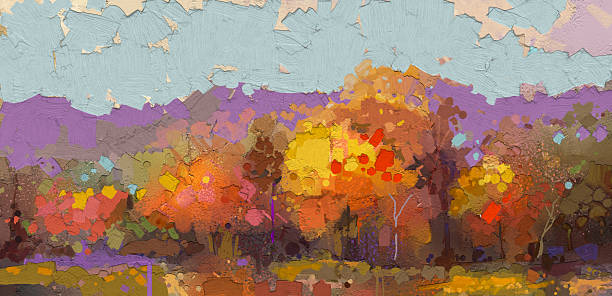 Artist working on canvas